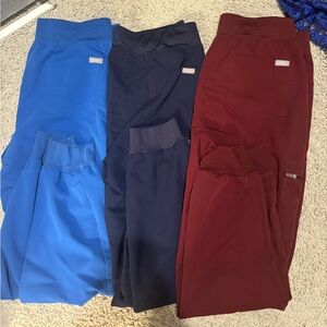 Set of three Figs high wasted zamora joggers. 1 for $15, 3 for $40